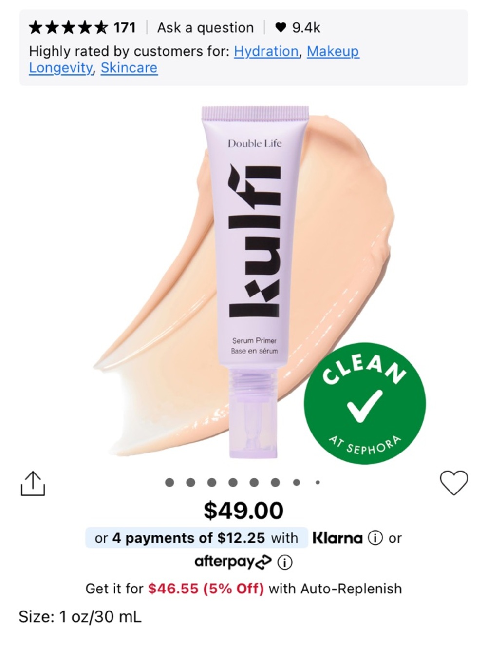 KÜLT Double Life Serum Primer — Cream Shade